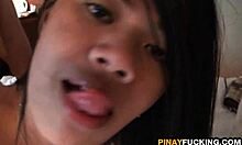 damn this asian gf just swallowed after wild oral fuck