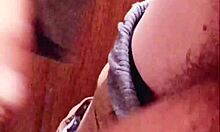 Intense short foreskin handjob strokes massive solo cock explosion