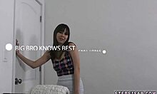 Young teacher tempted by stepbrother and college pals first