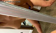 Ex-Girlfriend's Giant Pussy Creampie in Mirror Quickie Doggystyle