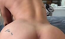 Skinny tattooed amateur teen anal fucked bent over by best friend creampie