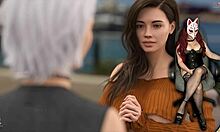 Girls tease rip clothes cosplay stockings college threesome debauchery