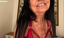 the plump czech mature in lingerie films her first solo dildo masturbation to wet orgasm