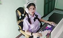 thai schoolgirl senior fucks dorm computer screams thai audio clear 4k creampie squirt moans