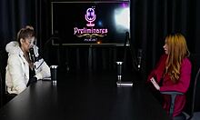 Jhocy and bia hot tease in sheer red lingerie cosplay compilation!