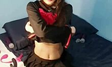 let neighbor play with my big latina ass buttplug while in catgirl lingerie bath