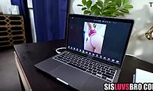 stepsis sucks my dick before i slam her good 😜 homemade fun