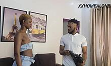 sexy delivery mini skirt slut moans pussy pounded doggystyle 😈💦