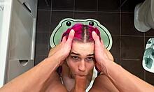 cutie wife bent over washing machine takes big cock doggystyle rescue