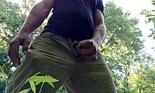 public park jerkoff huge cock eruption cum everywhere unseen