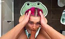 cutie wife bent over washing machine takes big cock doggystyle rescue