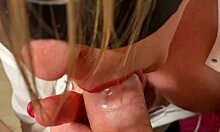 Blowjob and Big Tits Handjob Ends with Hot Cum Blast on Chest