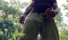 public park jerkoff huge cock eruption cum everywhere unseen