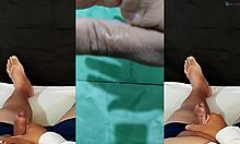 i got so horny remembering my ex i jerked off cum all over my hand wife cant know