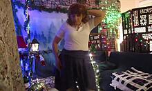 Hotwife Steffi's Plaid Skirt Pussy Dance Rocks! Alt Cut