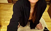 damn this hot hooded stranger just dropped to suck my huge cock pov style