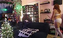 Hotwife Steffi's Plaid Skirt Pussy Dance Rocks! Alt Cut