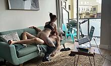 chill sunday on couch blowing olivia's deepthroat then sloppy fuck 😜💋