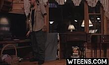 petite blonde college gf snatched shower deepthroat gagging freaky cock haunted bathroom