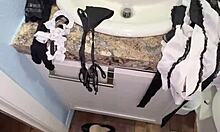 egyptian maid amira ali rips clothes fucks huge dildo for cash tight pussy oiled