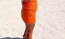 Puta Mexicana Flashes Tanga and Tetas on Public Beach for Horny Eyes!