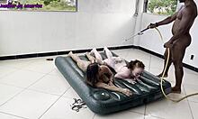 he helped two lingerie milfs now they fist and anal creampie his huge cock pov