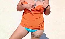 Puta Mexicana Flashes Tanga and Tetas on Public Beach for Horny Eyes!