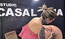 went to tattoo studio like anitta's got fucked by tattoo artist