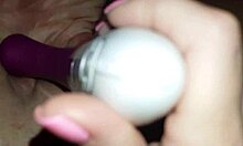 Fingering her wet pussy to orgasm