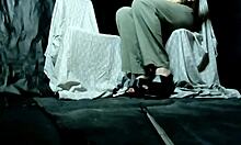 curvy tattooed latina slut bent over gets ass fucked by boyfriend in drag