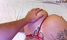 Skinny redhead girlfriend's tattooed pussy overflows with creampie from brazilian homemade fuck