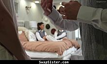 Hot School Girls Aria Valencia and Vanessa Moon Swap Stepbrothers in Naughty Orgy Game!