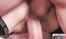 check out this double vaginal creampie close-up with sloppy seconds in group!