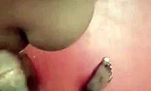 african beauty with big ass and tight shaved pussy bent over for monster cock quickie