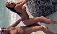 Tattooed Brazilian Beach Fuck Goes Viral Hardcore!