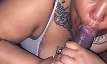 light skin bbw slurps sloppy on guccicapone's monster bbc!