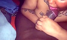 light skin bbw slurps sloppy on guccicapone's monster bbc!