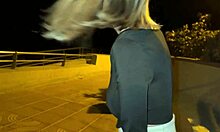 pregnant italian blonde no panties outdoor walk stranger spots bent over doggystyle