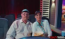 HORNY PETITE ATHENA FARIS FUCKS NAUGHTY BOYFRIEND IN CINEMA!