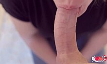 Blonde mother-in-law's sloppy deepthroat blowjob and juicy pussy ride craves taboo creampie cum