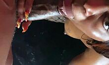 Sloppy ebony BIG BLACK COCK creampies ripped lingerie fishnets bent over riding