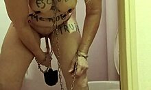 Slave licks toilet in dirty auto-session!