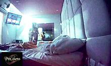 hidden cam spies hotel shower 12 minutes dressing naked