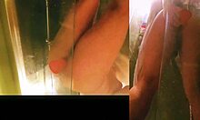 trans amateur showers with dildo toys crossdressing fun