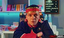 HORNY PETITE ATHENA FARIS FUCKS NAUGHTY BOYFRIEND IN CINEMA!