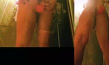 trans amateur showers with dildo toys crossdressing fun