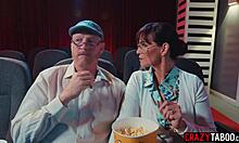 HORNY PETITE ATHENA FARIS FUCKS NAUGHTY BOYFRIEND IN CINEMA!