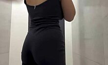 anal plug fingering in gym feels so good?