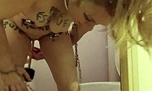 Slave licks toilet in dirty auto-session!