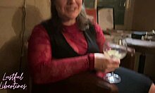 mature milf wife creampied bareback while chatting with husband